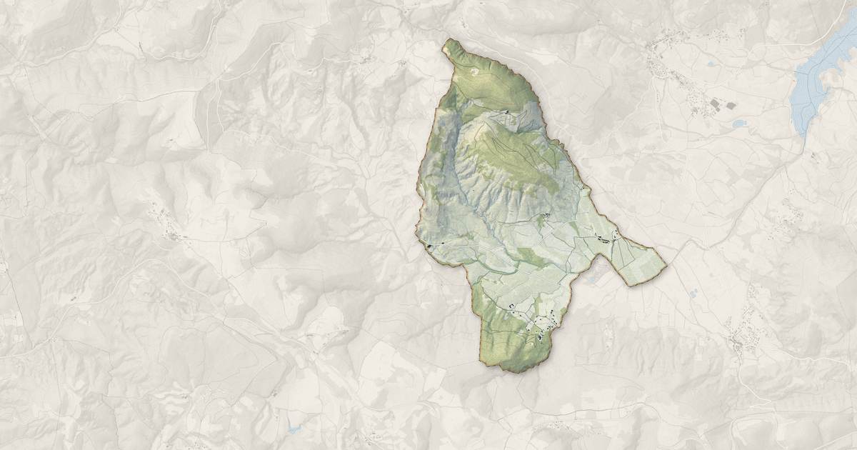 Portrait cartographique de Mérifons : relief, eau, forêts, bâti et voies, calculés à partir des données de l'IGN