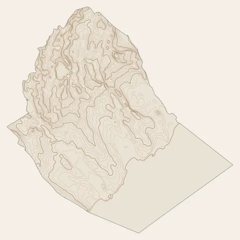Mèze : courbes de niveau