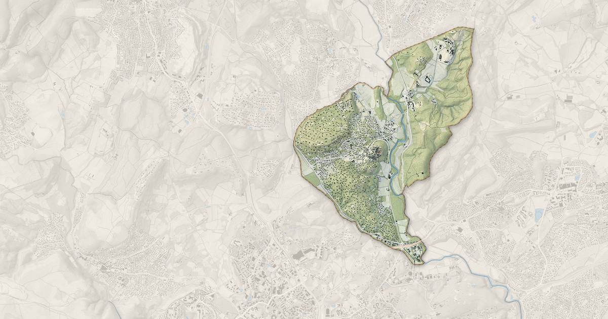 Portrait cartographique de Montferrier-sur-Lez : relief, eau, forêts, bâti et voies, calculés à partir des données de l'IGN