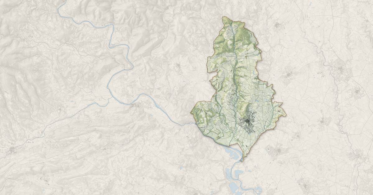 Portrait cartographique de Murviel-lès-Béziers : relief, eau, forêts, bâti et voies, calculés à partir des données de l'IGN