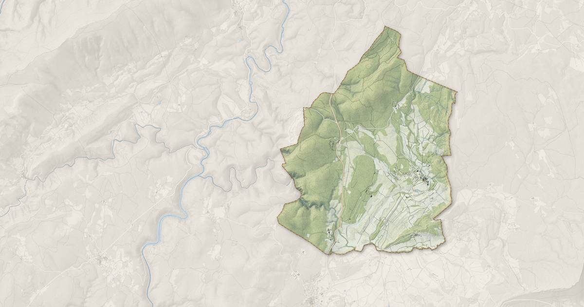 Portrait cartographique de Notre-Dame-de-Londres : relief, eau, forêts, bâti et voies, calculés à partir des données de l'IGN