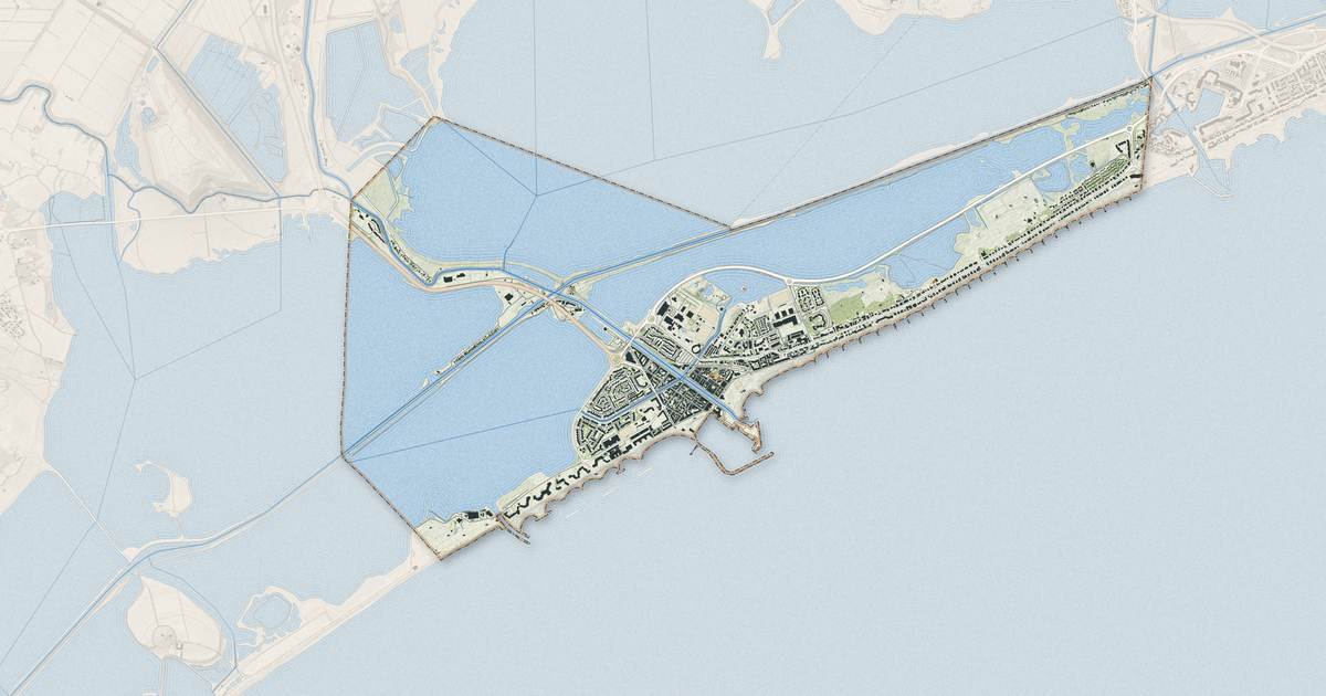 Portrait cartographique de Palavas-les-Flots : relief, eau, forêts, bâti et voies, calculés à partir des données de l'IGN