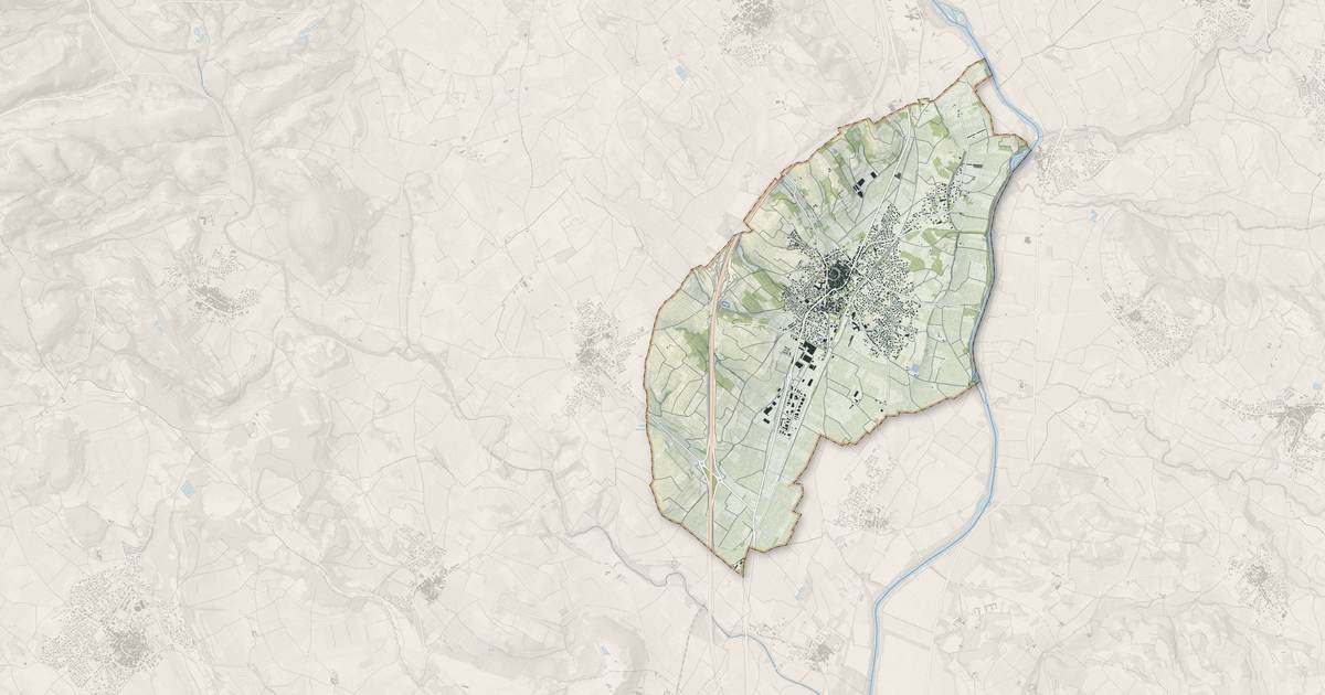 Portrait cartographique de Paulhan : relief, eau, forêts, bâti et voies, calculés à partir des données de l'IGN