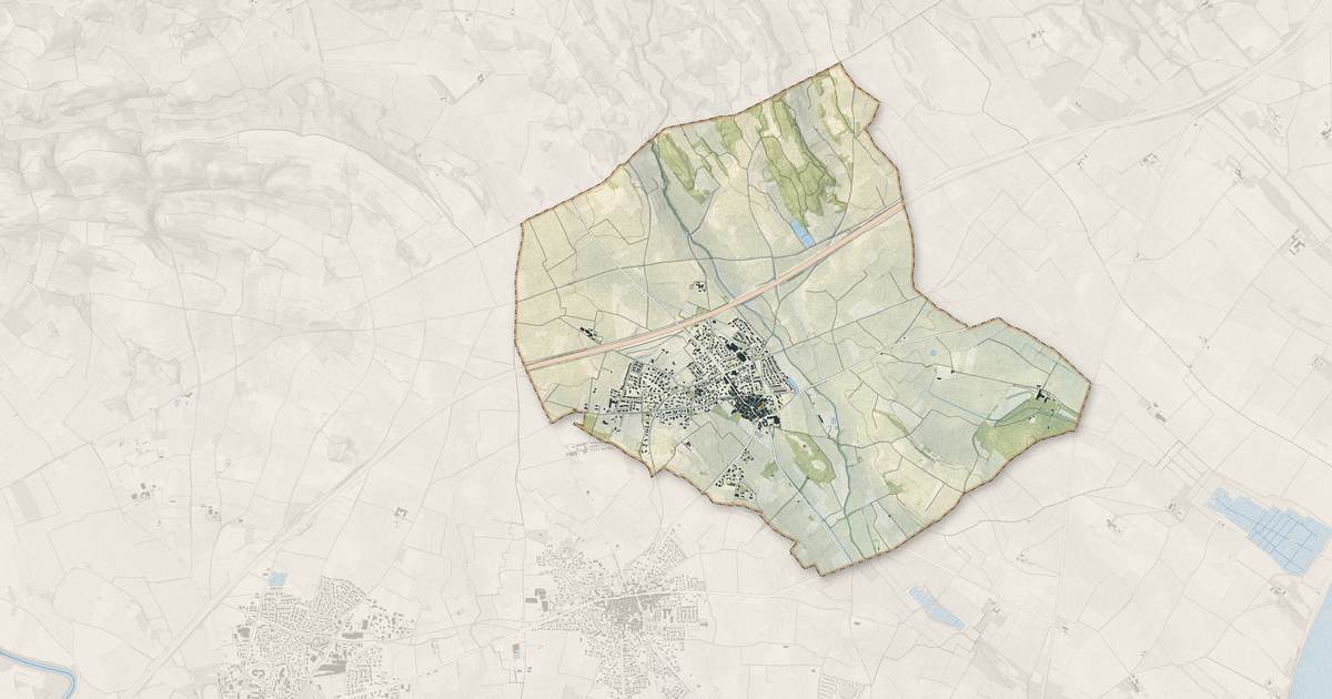 Portrait cartographique de Pinet : relief, eau, forêts, bâti et voies, calculés à partir des données de l'IGN