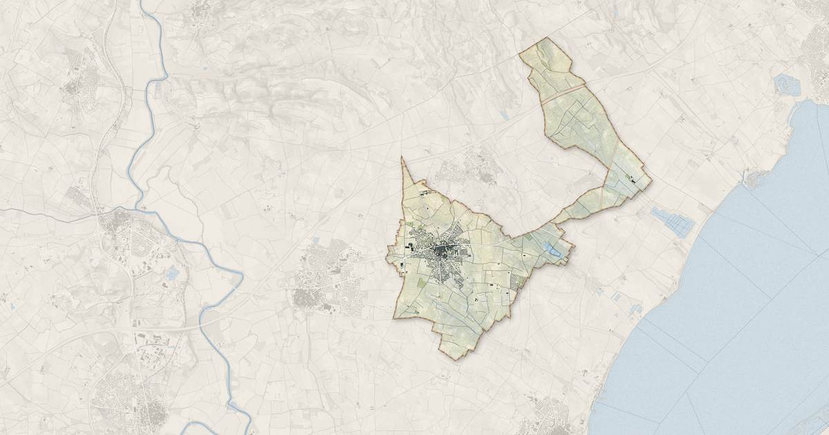 Portrait cartographique de Pomérols : relief, eau, forêts, bâti et voies, calculés à partir des données de l'IGN