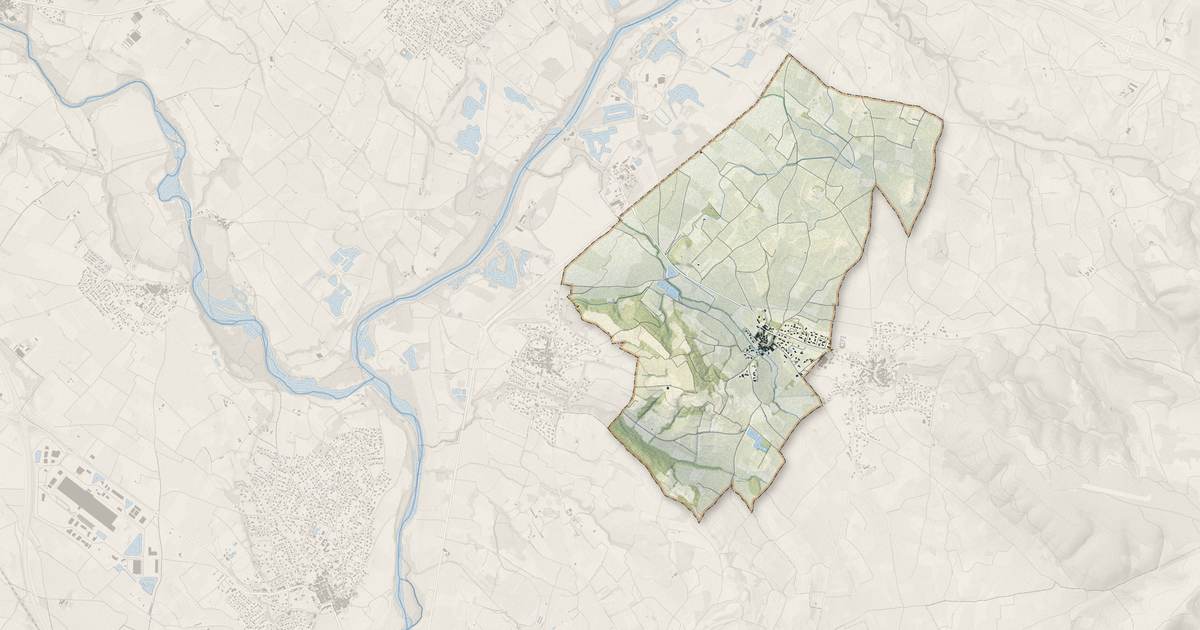 Portrait cartographique de Popian : relief, eau, forêts, bâti et voies, calculés à partir des données de l'IGN