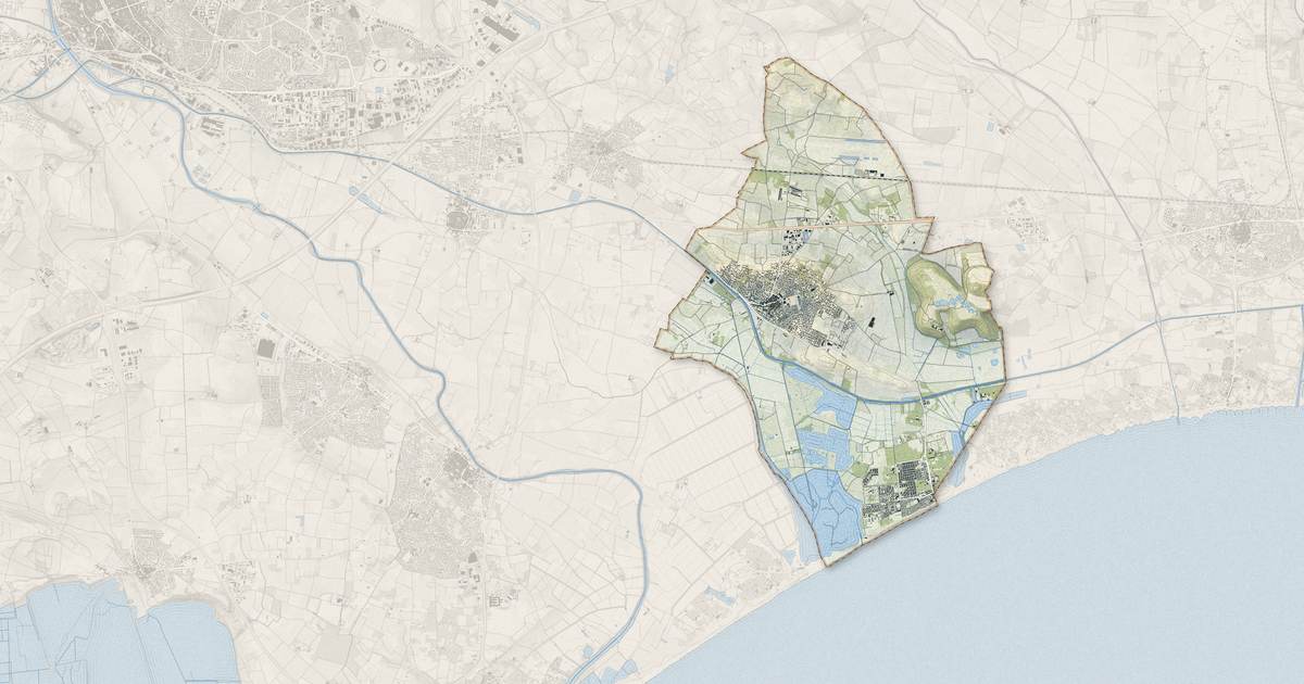 Portrait cartographique de Portiragnes : relief, eau, forêts, bâti et voies, calculés à partir des données de l'IGN