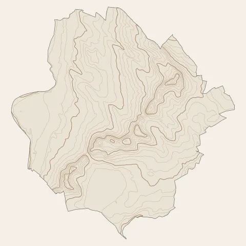 Le Pouget : courbes de niveau