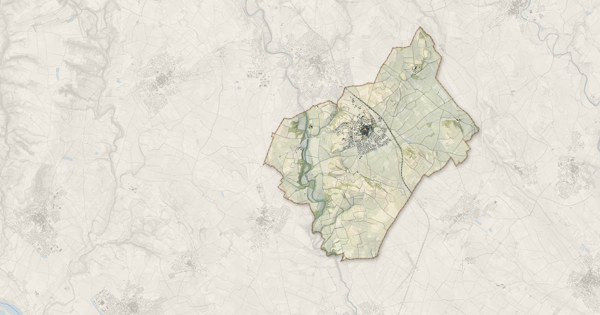 Portrait cartographique de Puissalicon : relief, eau, forêts, bâti et voies, calculés à partir des données de l'IGN