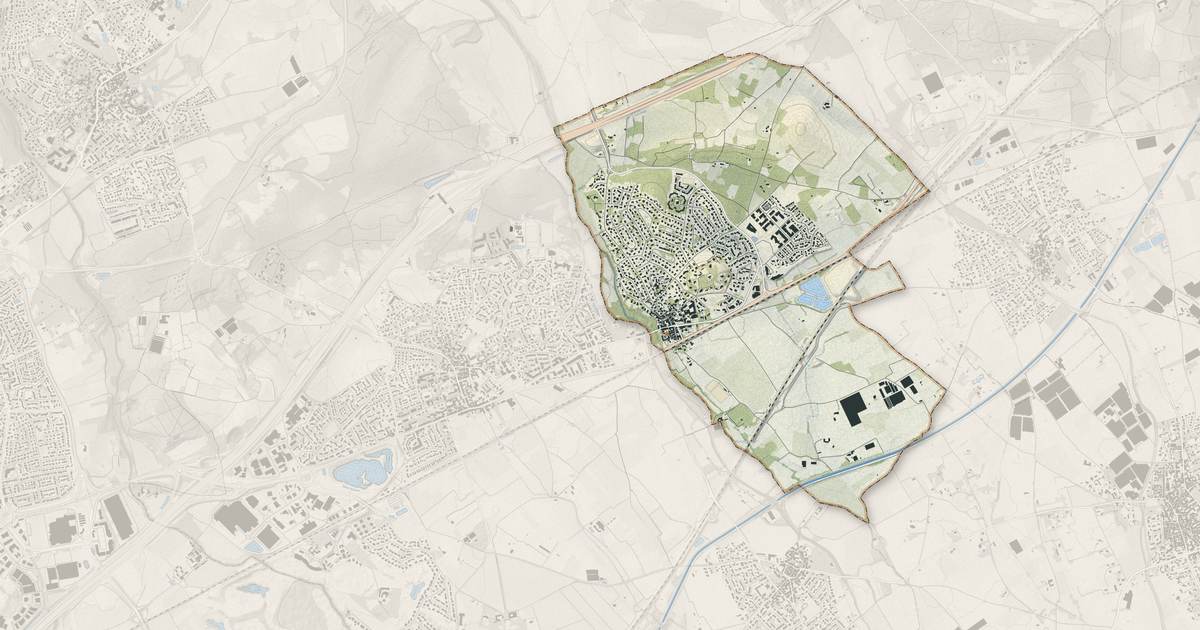 Portrait cartographique de Saint-Brès : relief, eau, forêts, bâti et voies, calculés à partir des données de l'IGN