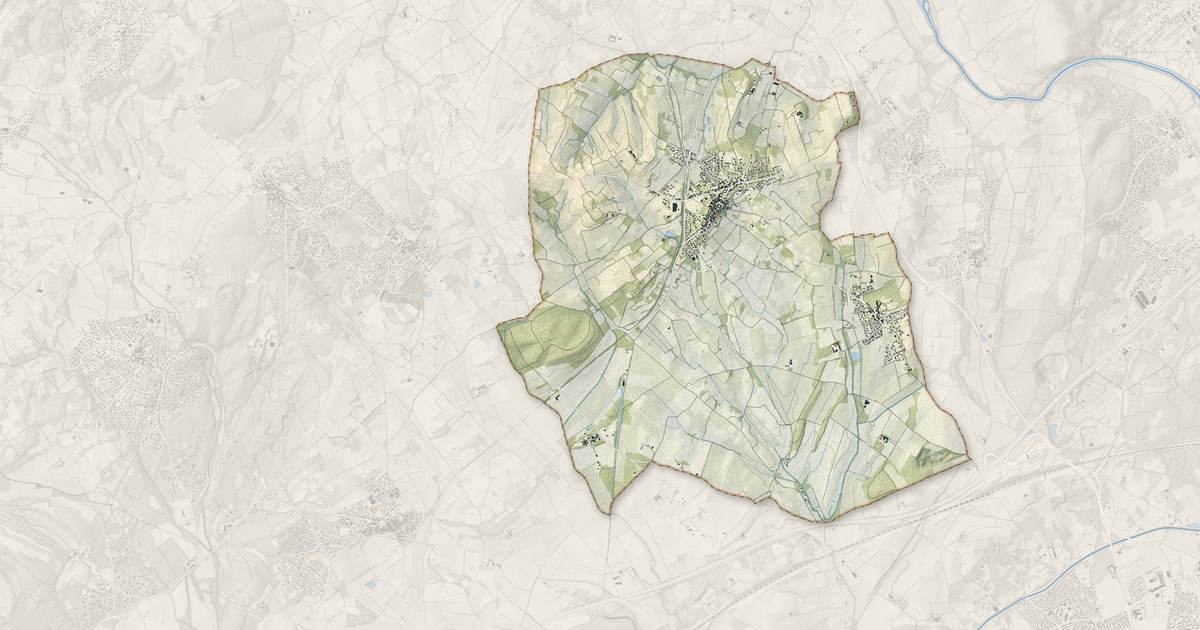 Portrait cartographique de Entre-Vignes : relief, eau, forêts, bâti et voies, calculés à partir des données de l'IGN