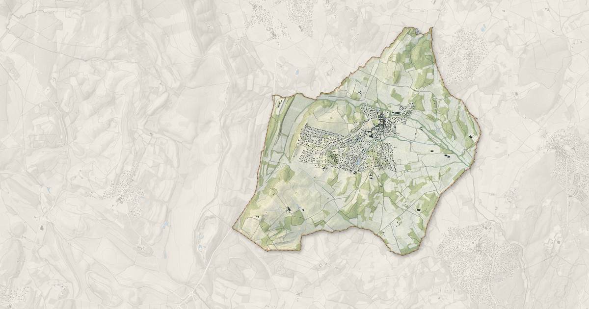 Portrait cartographique de Saint-Drézéry : relief, eau, forêts, bâti et voies, calculés à partir des données de l'IGN