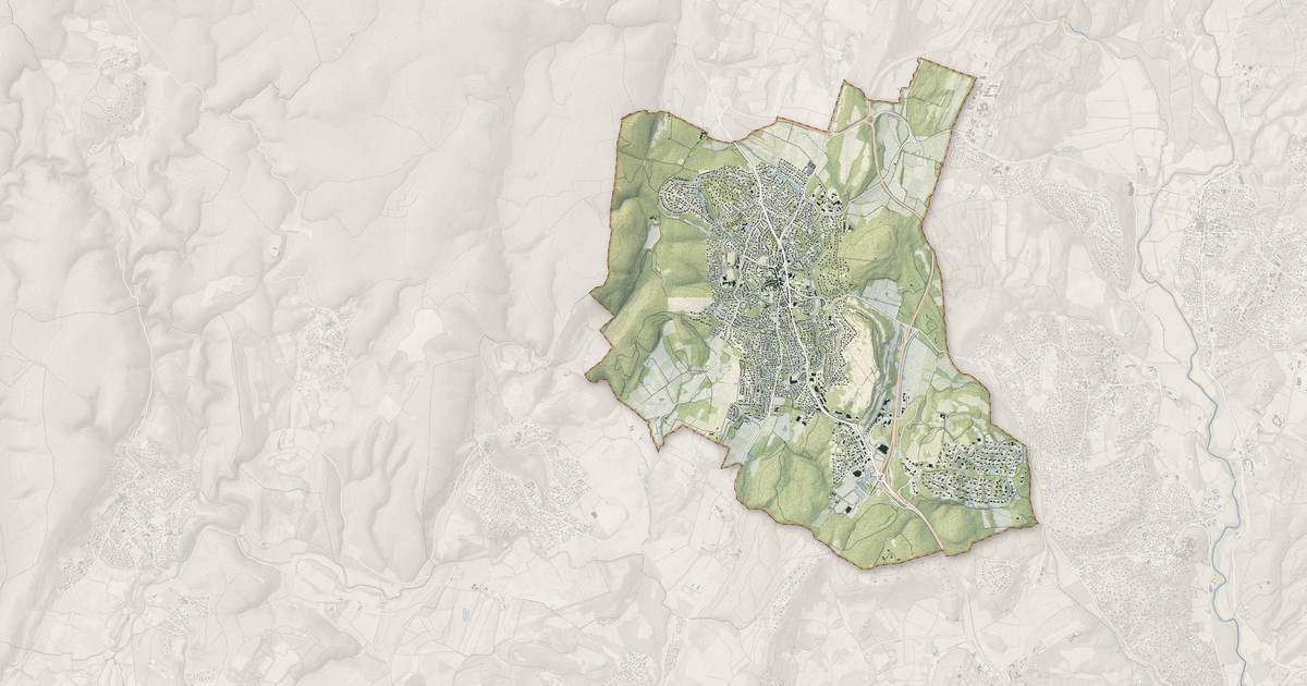 Portrait cartographique de Saint-Gély-du-Fesc : relief, eau, forêts, bâti et voies, calculés à partir des données de l'IGN