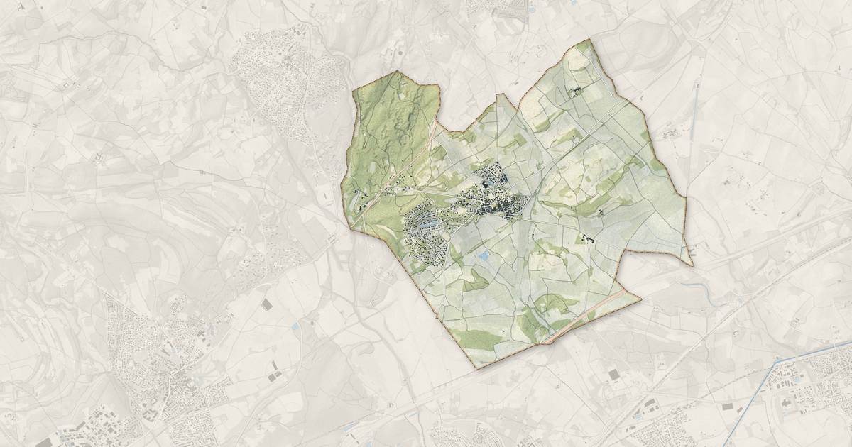 Portrait cartographique de Saint-Geniès-des-Mourgues : relief, eau, forêts, bâti et voies, calculés à partir des données de l'IGN
