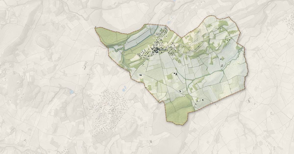 Portrait cartographique de Saint-Hilaire-de-Beauvoir : relief, eau, forêts, bâti et voies, calculés à partir des données de l'IGN