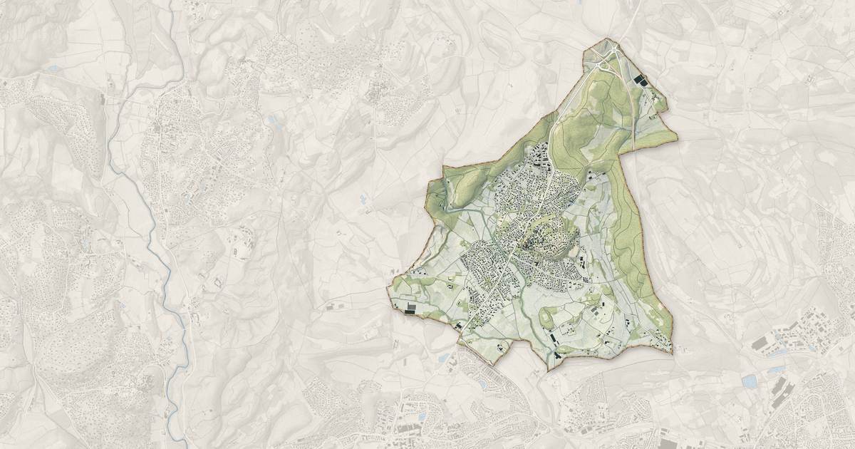 Portrait cartographique de Teyran : relief, eau, forêts, bâti et voies, calculés à partir des données de l'IGN