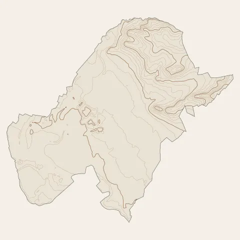 Thézan-lès-Béziers : courbes de niveau