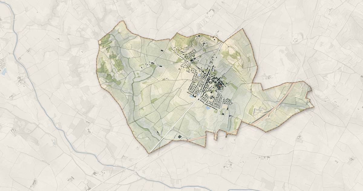Portrait cartographique de Valros : relief, eau, forêts, bâti et voies, calculés à partir des données de l'IGN