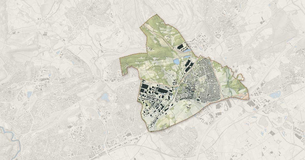 Portrait cartographique de Vendargues : relief, eau, forêts, bâti et voies, calculés à partir des données de l'IGN