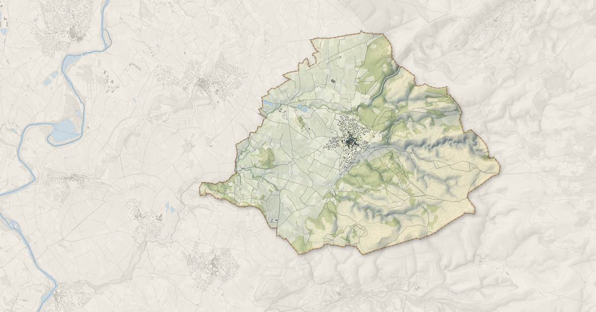 Portrait cartographique de Vendémian : relief, eau, forêts, bâti et voies, calculés à partir des données de l'IGN