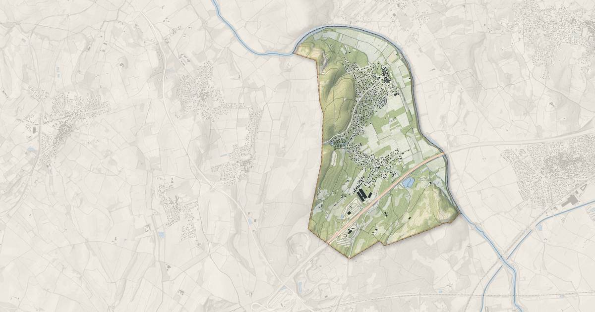 Portrait cartographique de Villetelle : relief, eau, forêts, bâti et voies, calculés à partir des données de l'IGN