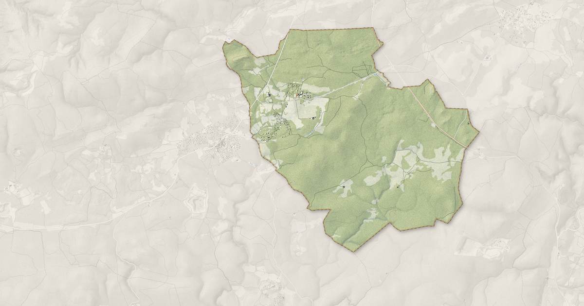 Portrait cartographique de Viols-en-Laval : relief, eau, forêts, bâti et voies, calculés à partir des données de l'IGN