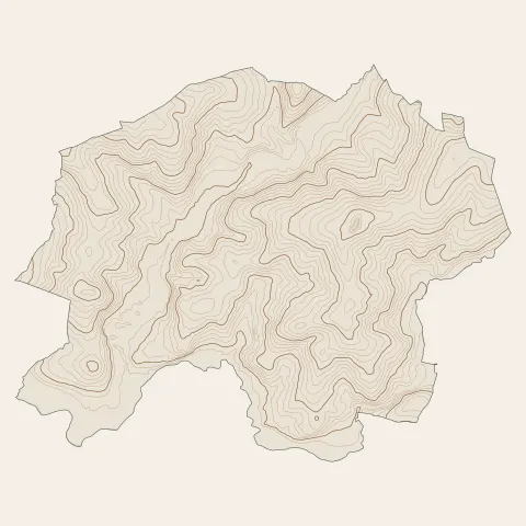Acigné : courbes de niveau