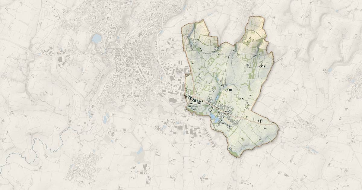 Portrait cartographique de Beaucé : relief, eau, forêts, bâti et voies, calculés à partir des données de l'IGN