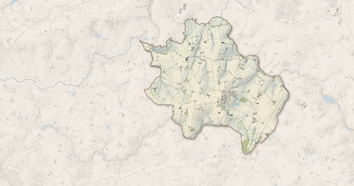 Portrait cartographique de Billé : relief, eau, forêts, bâti et voies, calculés à partir des données de l'IGN
