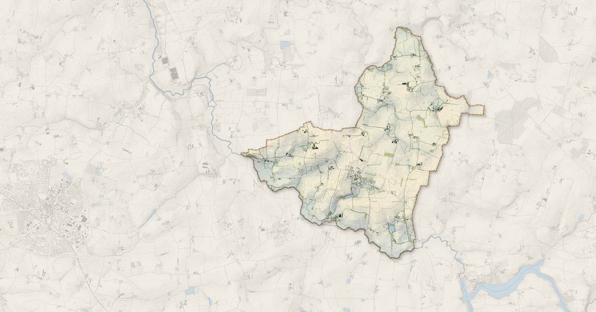 Portrait cartographique de Boistrudan : relief, eau, forêts, bâti et voies, calculés à partir des données de l'IGN