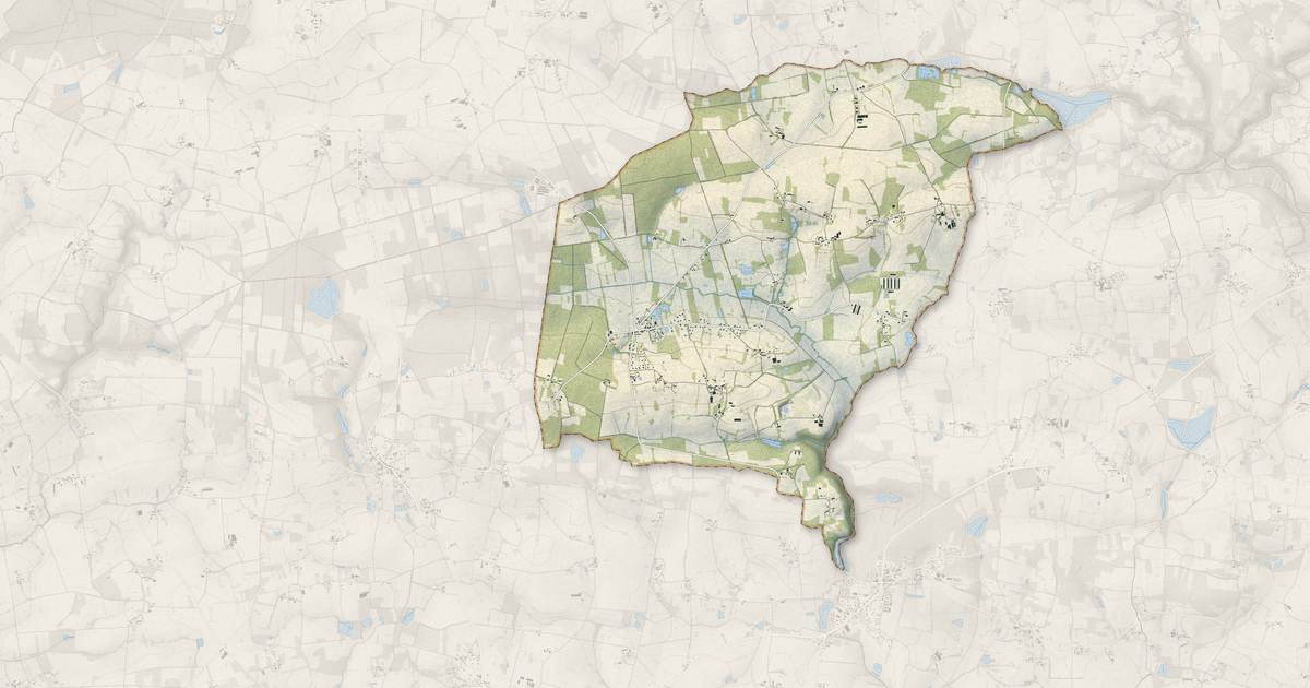 Portrait cartographique de Bovel : relief, eau, forêts, bâti et voies, calculés à partir des données de l'IGN