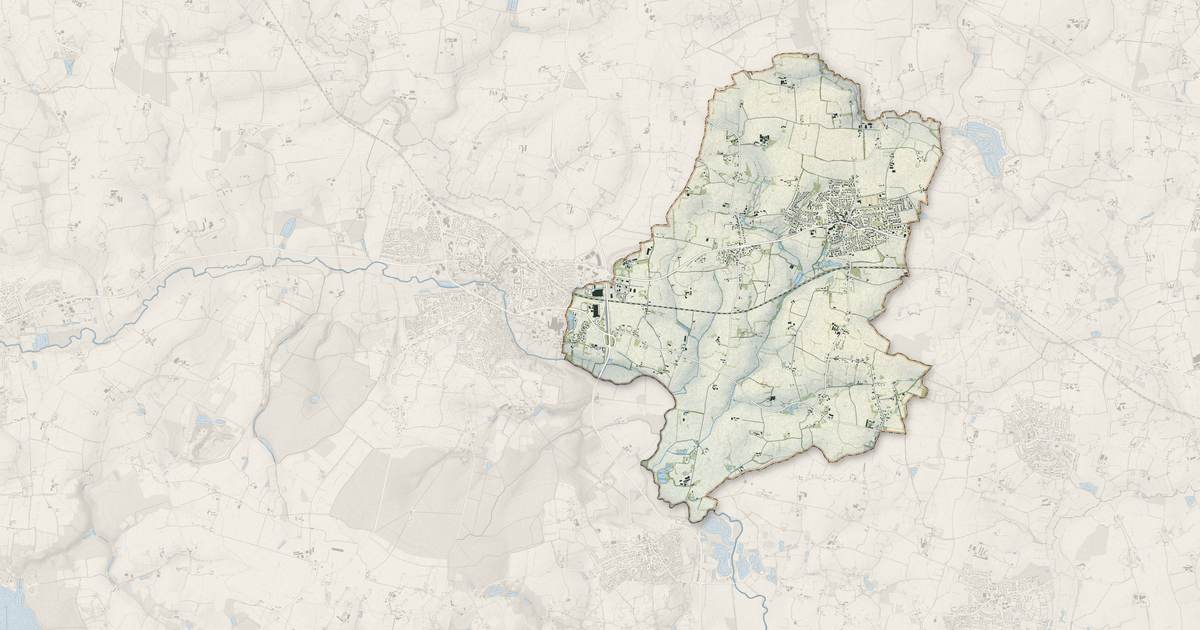 Portrait cartographique de Breteil : relief, eau, forêts, bâti et voies, calculés à partir des données de l'IGN