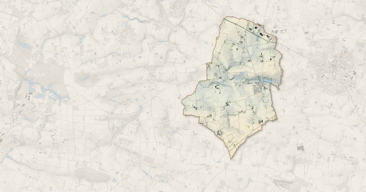 Portrait cartographique de Brie : relief, eau, forêts, bâti et voies, calculés à partir des données de l'IGN