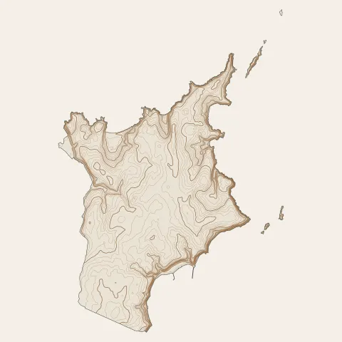 Cancale : courbes de niveau