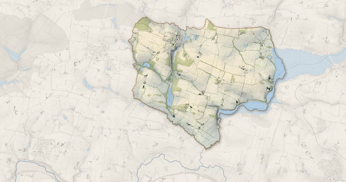 Portrait cartographique de Champeaux : relief, eau, forêts, bâti et voies, calculés à partir des données de l'IGN