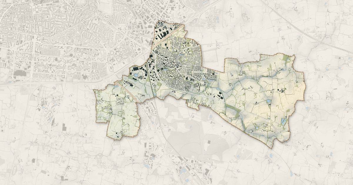 Portrait cartographique de Chantepie : relief, eau, forêts, bâti et voies, calculés à partir des données de l'IGN