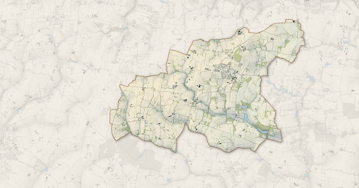 Portrait cartographique de La Chapelle-Chaussée : relief, eau, forêts, bâti et voies, calculés à partir des données de l'IGN