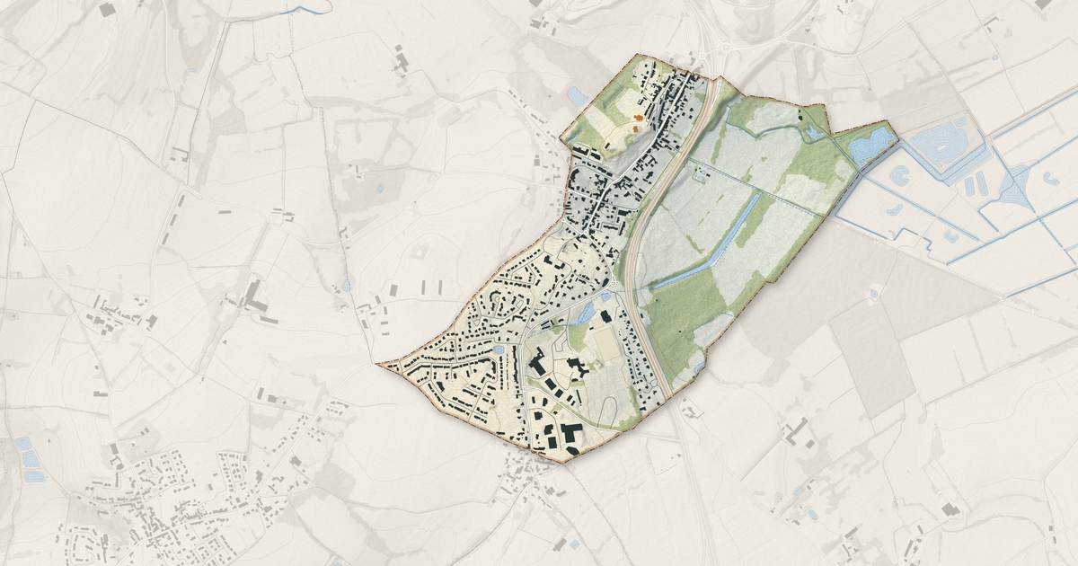 Portrait cartographique de Châteauneuf-d'Ille-et-Vilaine : relief, eau, forêts, bâti et voies, calculés à partir des données de l'IGN