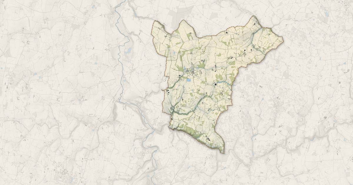 Portrait cartographique de Chauvigné : relief, eau, forêts, bâti et voies, calculés à partir des données de l'IGN