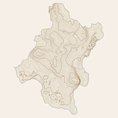 Chavagne : courbes de niveau
