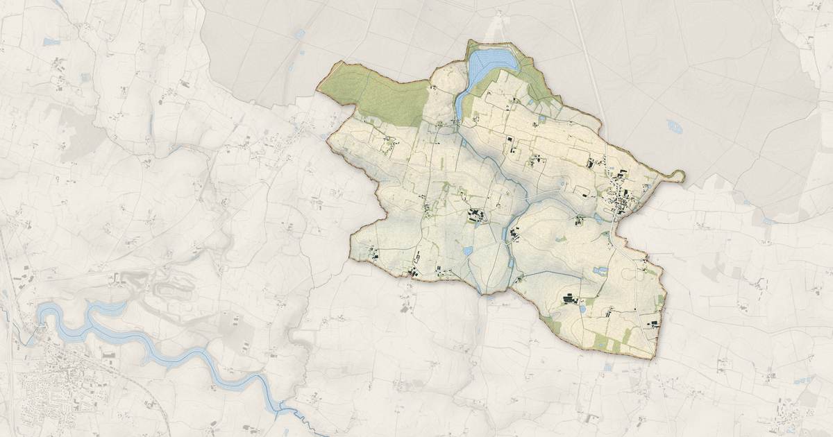 Portrait cartographique de Chelun : relief, eau, forêts, bâti et voies, calculés à partir des données de l'IGN