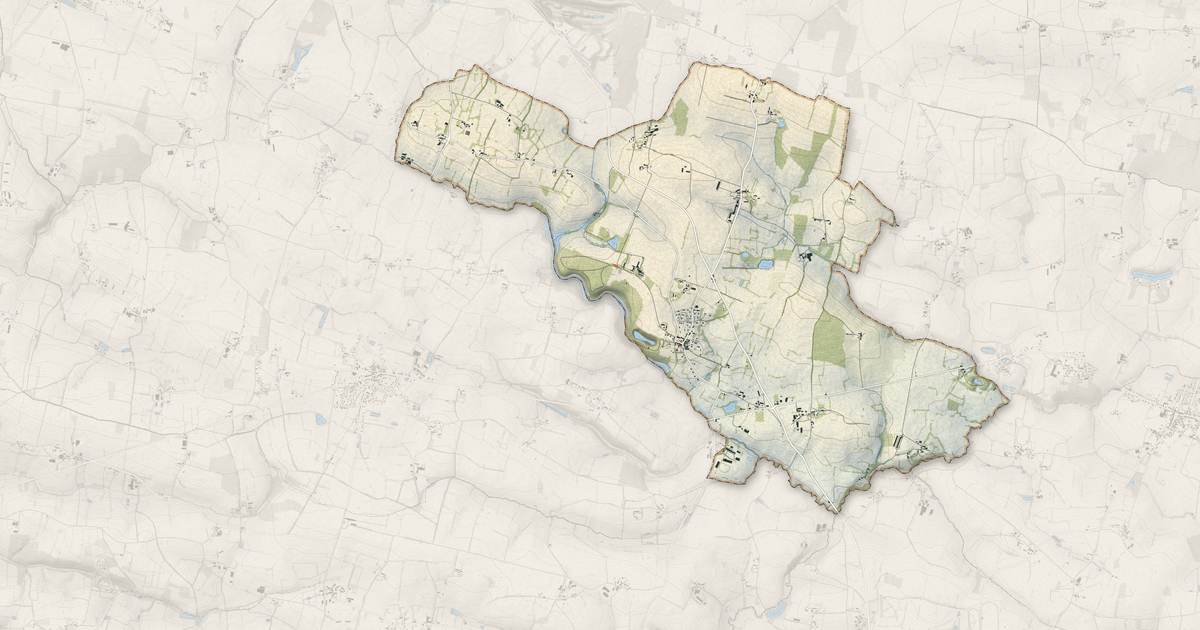 Portrait cartographique de La Couyère : relief, eau, forêts, bâti et voies, calculés à partir des données de l'IGN