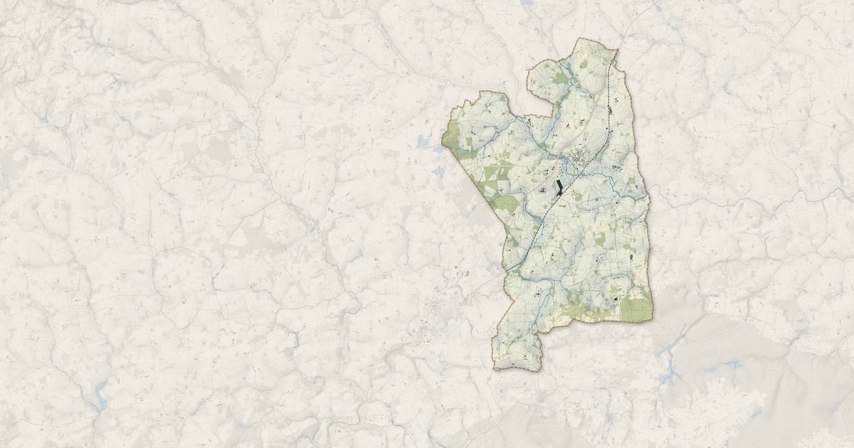Portrait cartographique de Gaël : relief, eau, forêts, bâti et voies, calculés à partir des données de l'IGN