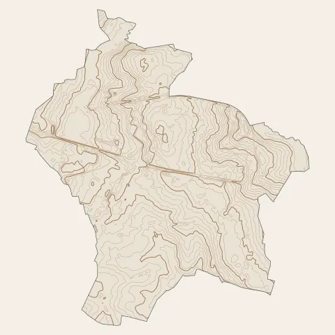 L'Hermitage : courbes de niveau