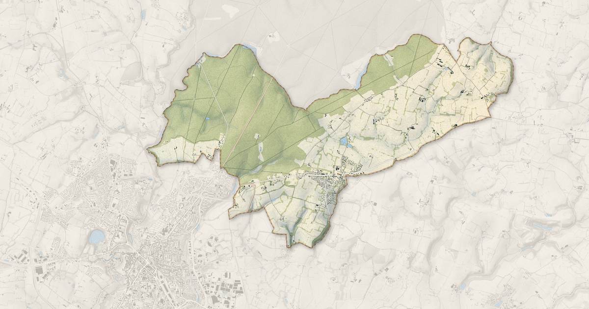 Portrait cartographique de Laignelet : relief, eau, forêts, bâti et voies, calculés à partir des données de l'IGN