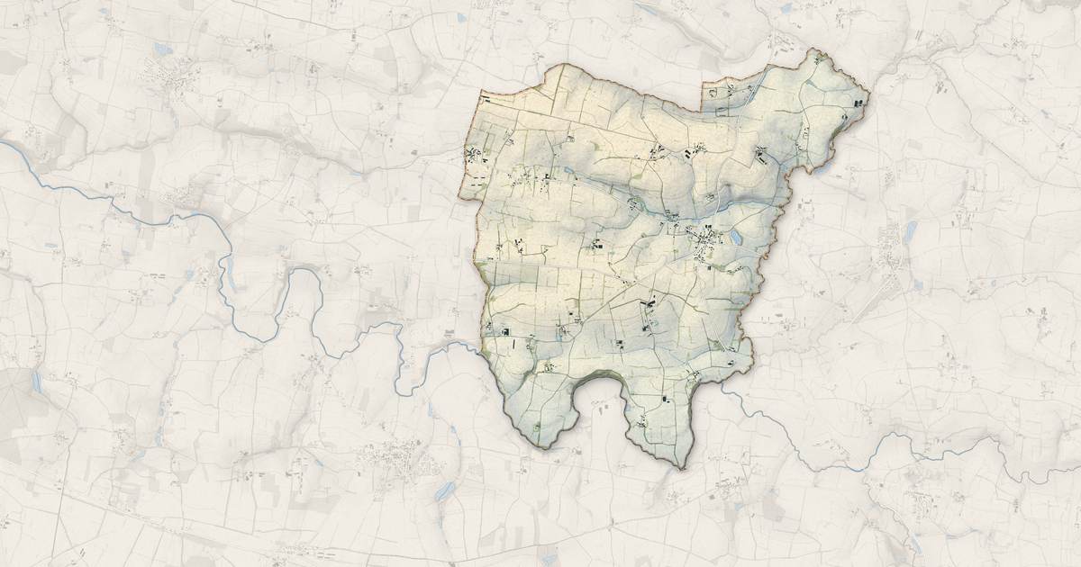Portrait cartographique de Lalleu : relief, eau, forêts, bâti et voies, calculés à partir des données de l'IGN