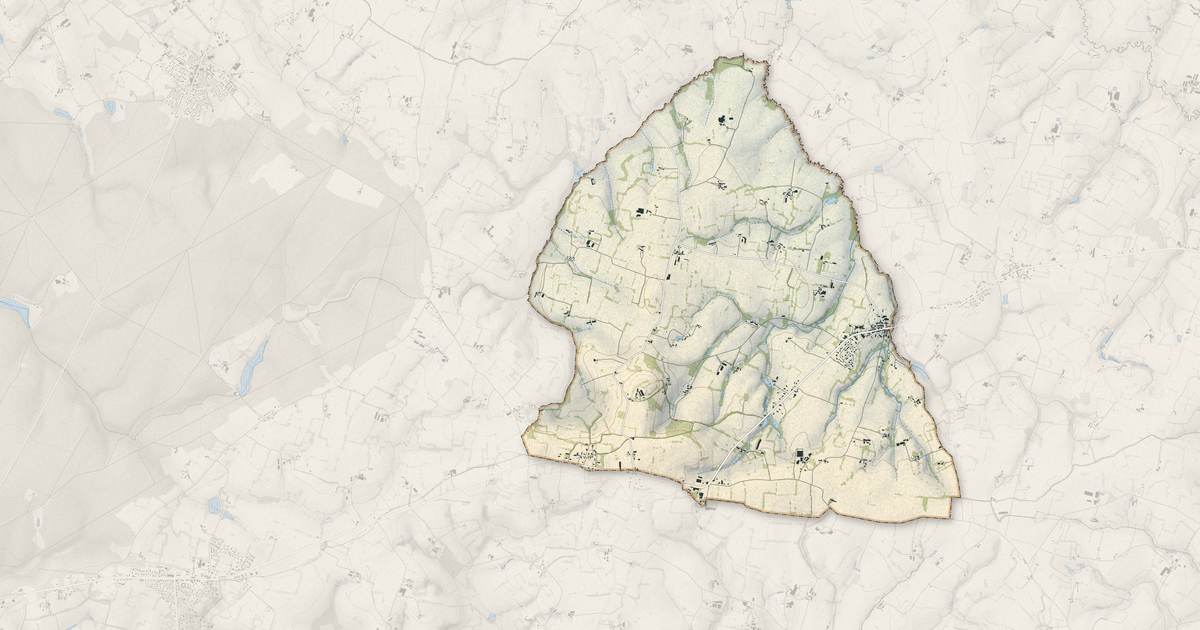 Portrait cartographique de Le Loroux : relief, eau, forêts, bâti et voies, calculés à partir des données de l'IGN