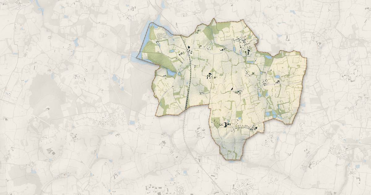 Portrait cartographique de Lourmais : relief, eau, forêts, bâti et voies, calculés à partir des données de l'IGN