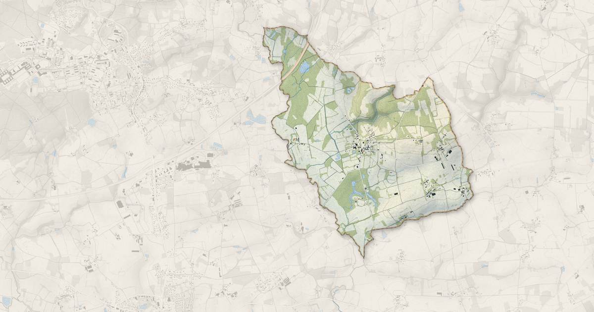 Portrait cartographique de Loutehel : relief, eau, forêts, bâti et voies, calculés à partir des données de l'IGN