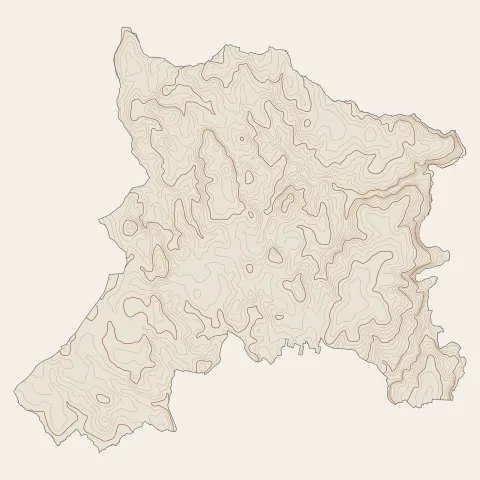 Louvigné-du-Désert : courbes de niveau